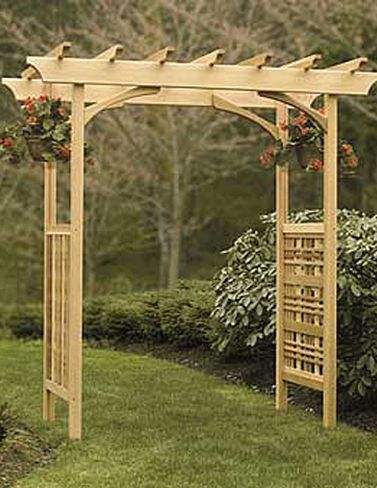 arcos de madera para jardín