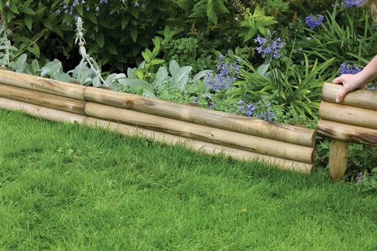bordes de madera para jardín