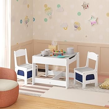 mesas de madera para bebés