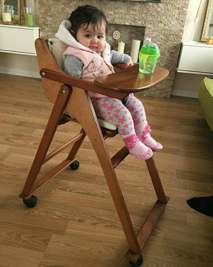 sillas de madera para bebé